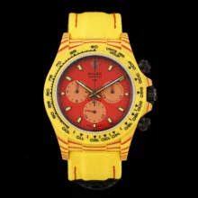 Rolex Daytona DIW Yellow Carbon DIWF Best Edition Red Dial on Yellow Nylon Strap DD4801