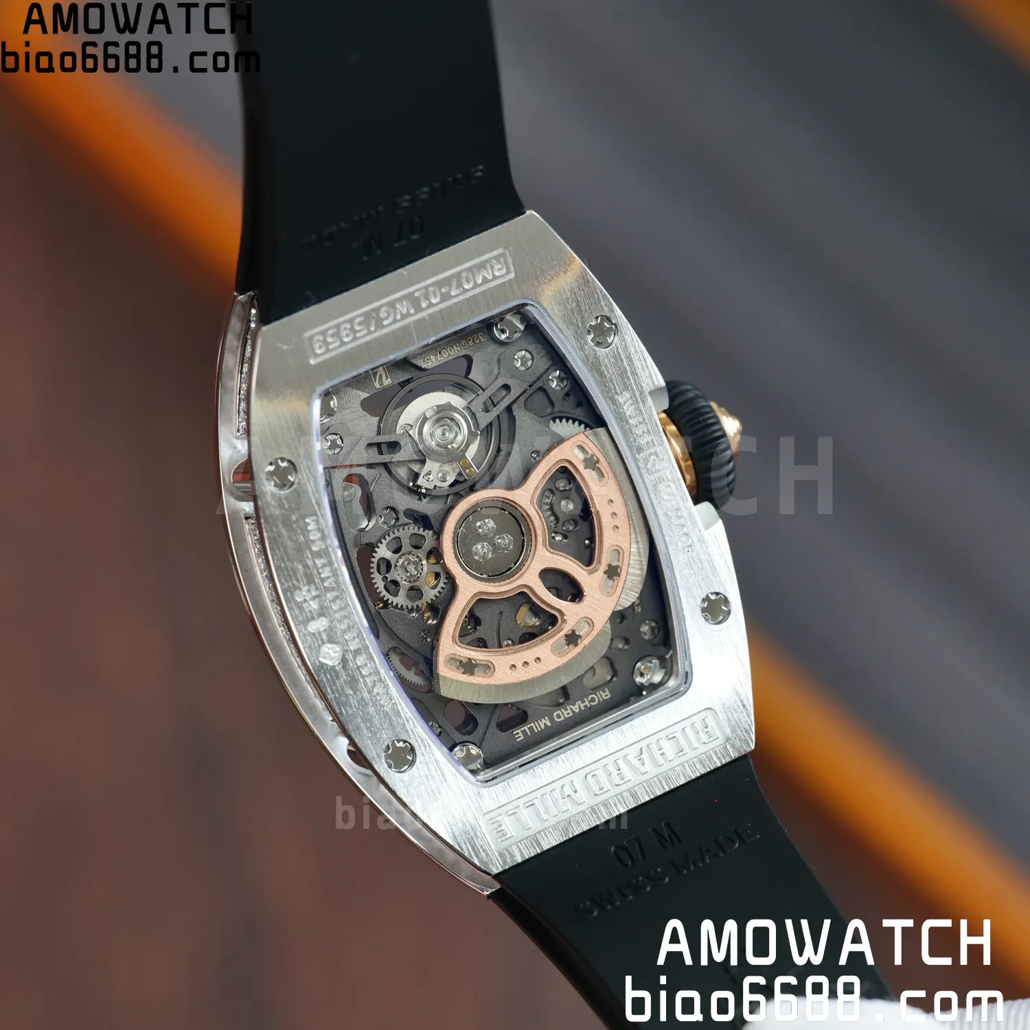 Richard Mille RM07 RM07-01 Ladies ZF 1:1 Best Edition Black Diamonds Dial Black Rubber Strap 73 3ef6d6ce05d7f02 阿默表行AmoWatch