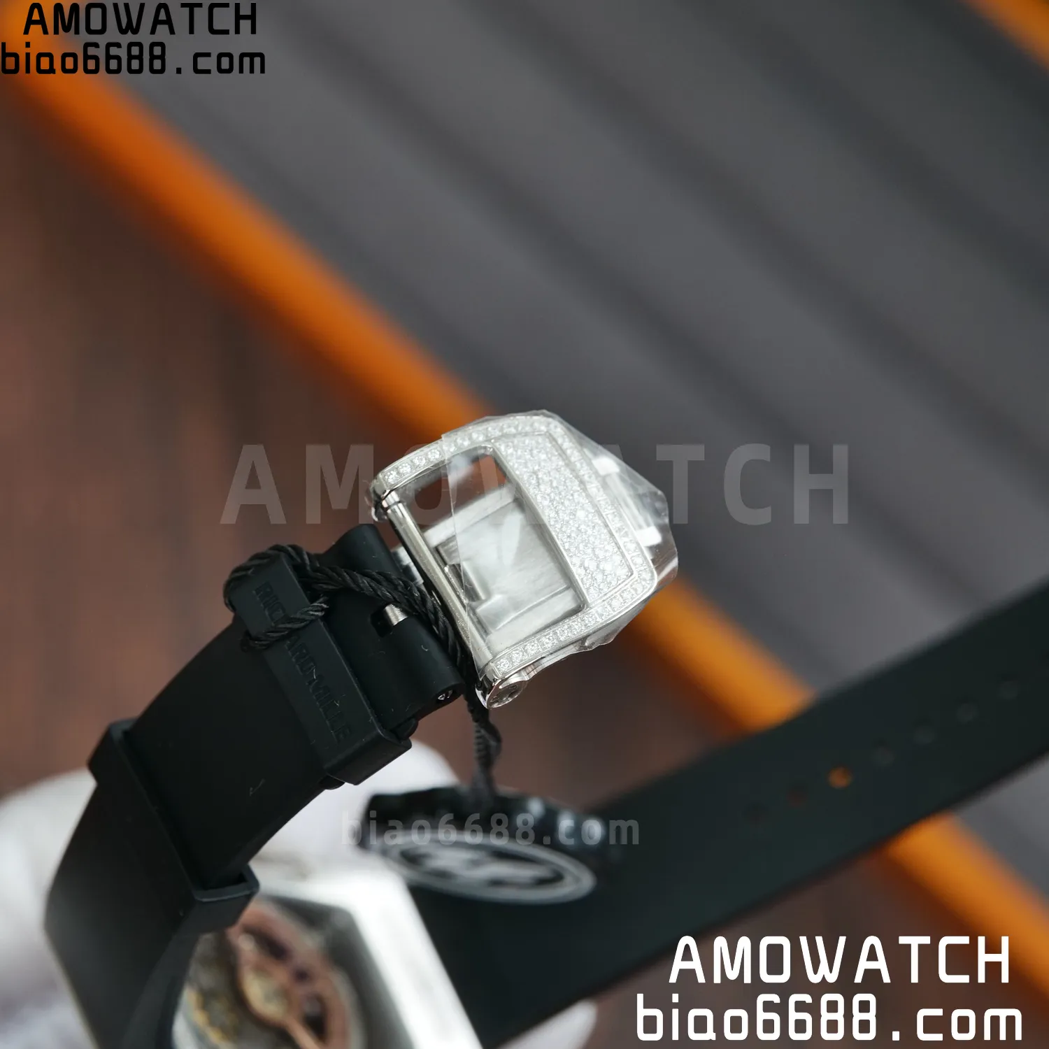 Richard Mille RM07 RM07-01 Ladies ZF 1:1 Best Edition Black Diamonds Dial Black Rubber Strap 74 41089b02e68dc44 阿默表行AmoWatch