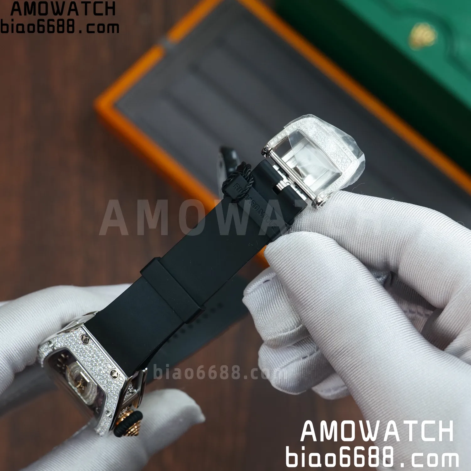 Richard Mille RM07 RM07-01 Ladies ZF 1:1 Best Edition Black Diamonds Dial Black Rubber Strap 58 4b33d665f7a9d8f 阿默表行AmoWatch