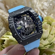 Custom Made RICHARD MILLE RM035 RM35-02 Black Blue Nylon Strap Carbon Vaucher RMUL1