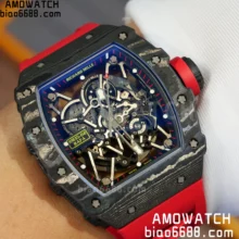 RICHARD MILLE RM035-02 NTPT APSF 1:1 Best Edition Skeleton Dial on Red Rubber Strap RMAL1 Super Clone