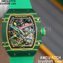 RICHARD MILLE RM67-02 Green NTPT Best Edition Skeleton Dial on Green strap