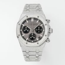 AP Royal Oak Chrono 26240 Frosted SS APSF 1:1 Best Edition Gray/Black Dial on Bracelet SA4401 Super Clone