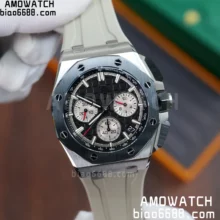 AP Royal Oak Offshore 43mm 26420 SS APSF 1:1 Best Edition Black Dial on Rubber Strap Super Clone 4401