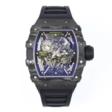 RICHARD MILLE RM035-02 NTPT ZF 1:1 Best Edition Skeleton Dial on Black Rubber Strap RMAL1 Super Clone