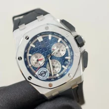AP Royal Oak Offshore 43mm 26420 SS APSF 1:1 Best Edition Blue Dial on Rubber Strap Super Clone 4401