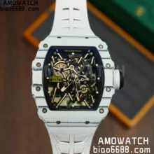 RICHARD MILLE RM035 RM35-01 White Carbon ZF 1:1 Best Edition White Rubber Strap Clone RMUL3