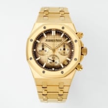 Royal Oak Chrono 26240 YG APSF 1:1 Best Edition YG Smoke Dial on YG Bracelet SA4401 Super Clone