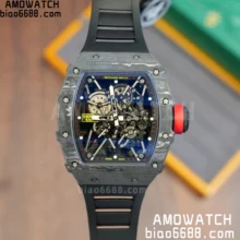 RICHARD MILLE RM035 RM35-01 Black Carbon ZF 1:1 Best Edition Black Rubber Strap Clone RMUL3