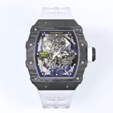 RICHARD MILLE RM035-02 NTPT ZF 1:1 Best Edition Skeleton Dial on White Rubber Strap RMAL1 Super Clone