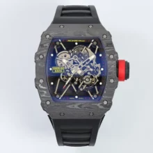 RICHARD MILLE RM035 RM35-01 Black Carbon ZF 1:1 Best Edition Black Rubber Strap Clone RMUL3