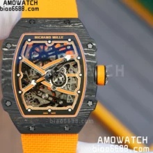 RICHARD MILLE RM67-02 Black NTPT Best Edition Skeleton Dial on Orangestrap