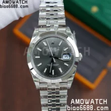 ROLEX DateJust 41mm SS m126300-0008 VSF 1:1 Best Edition 904L Steel Grey Dial on SS Jubilee Bracelet VS3235