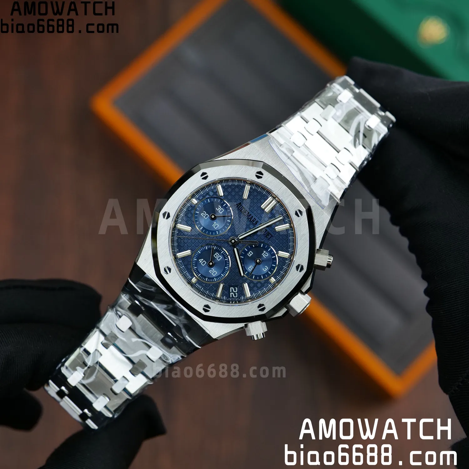 AP Royal Oak Chrono 26240 SS DDF 1:1 Best Edition Blue Dial on SS Bracelet DD4401 Super Clone V2 89 2d44fa00e4a6824 阿默表行AmoWatch