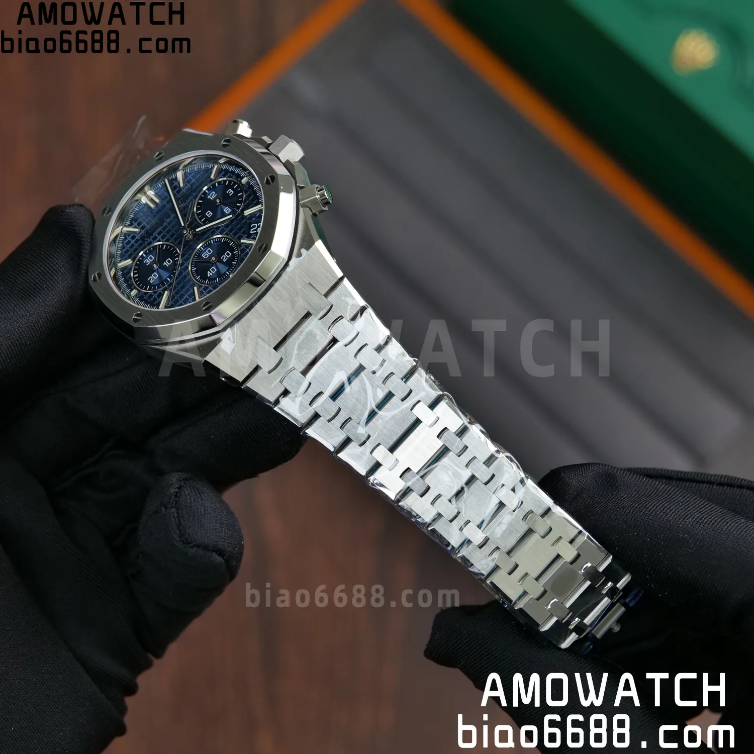 AP Royal Oak Chrono 26240 SS DDF 1:1 Best Edition Blue Dial on SS Bracelet DD4401 Super Clone V2 91 329b20f1ee04843 阿默表行AmoWatch