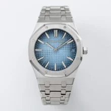 AP Royal Oak 41mm 15510 ZF Factory 1:1 Best Edition Smoked Ice Blue Dial on SS Bracelet SA4302 Super Clone
