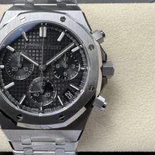 AP Royal Oak Chrono 26240 SS DDF 1:1 Best Edition Black Dial on SS Bracelet DD4401 Super Clone