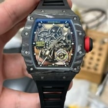 RICHARD MILLE RM035-02 NTPT APSF 1:1 Best Edition Black Rubber Strap RMAL1 Super Clone  (Free Sprung)