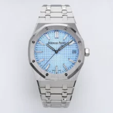 AP Royal Oak 41mm 15510 ZF Factory 1:1 Best Edition Ice Blue Dial on SS Bracelet SA4302 Super Clone