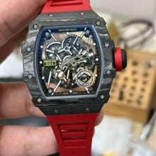 RICHARD MILLE RM035-02 NTPT APSF 1:1 Best Edition Red Rubber Strap RMAL1 Super Clone  (Free Sprung)