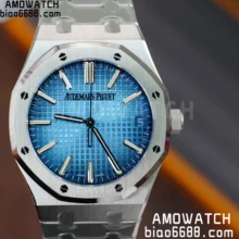 AP Royal Oak 41mm 15510 ZF Factory 1:1 Best Edition Smoked Ice Blue Dial on SS Bracelet SA4302 Super Clone