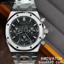 AP Royal Oak Chrono 26240 SS DDF 1:1 Best Edition Black Dial on SS Bracelet DD4401 Super Clone