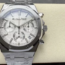 AP Royal Oak Chrono 26240 SS DDF 1:1 Best Edition Silver Dial on SS Bracelet DD4401 Super Clone