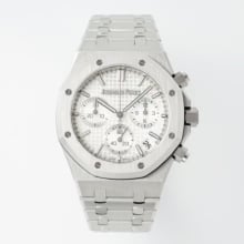 AP Royal Oak Chrono 26240 SS DDF 1:1 Best Edition Silver Dial on SS Bracelet DD4401 Super Clone