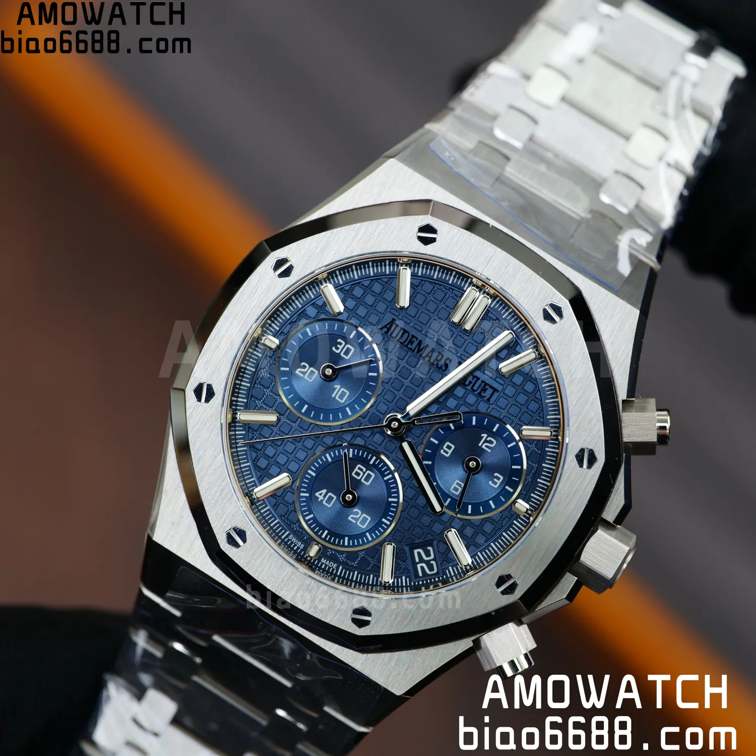 AP Royal Oak Chrono 26240 SS DDF 1:1 Best Edition Blue Dial on SS Bracelet DD4401 Super Clone V2 105 ce0d79054e7850d 阿默表行AmoWatch
