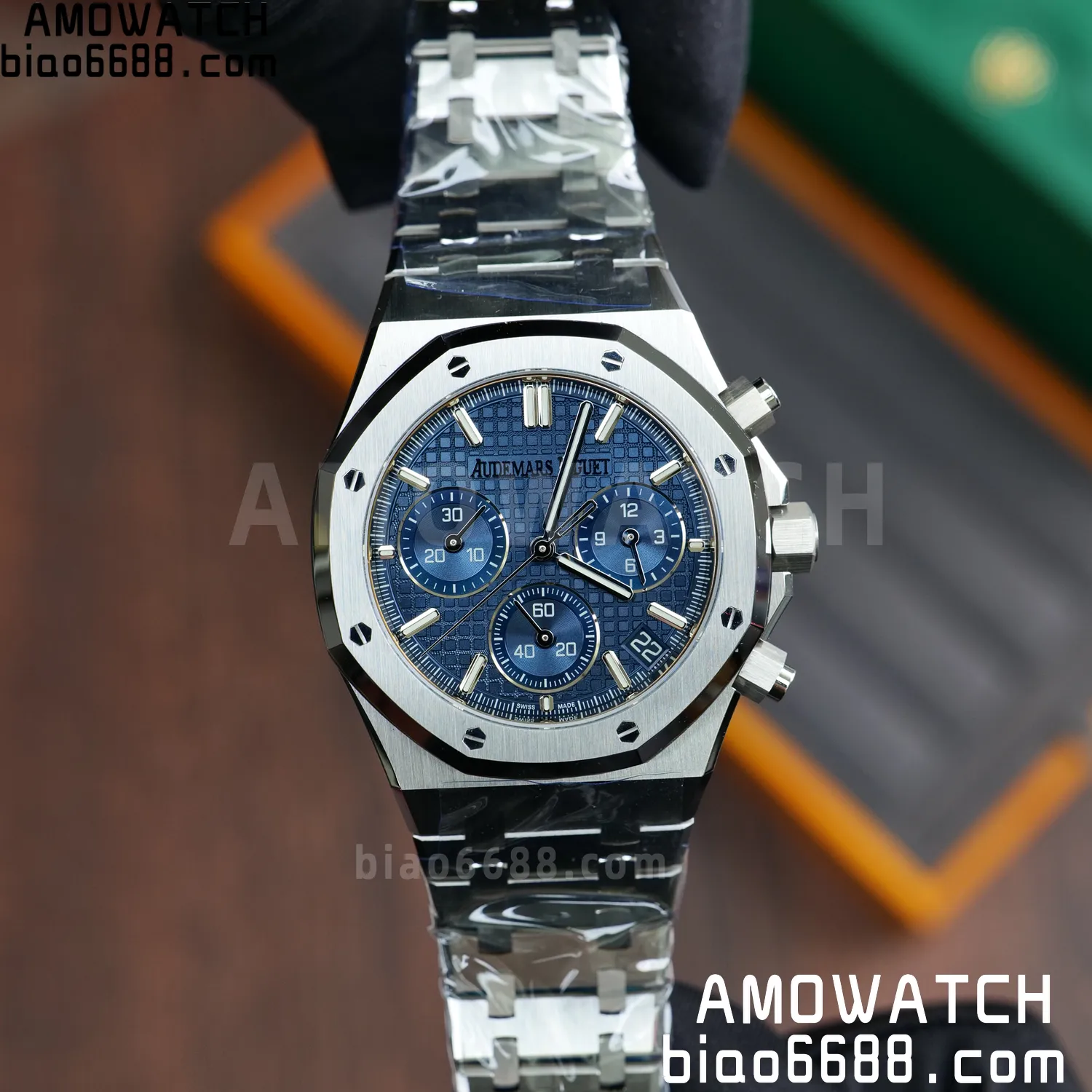 AP Royal Oak Chrono 26240 SS DDF 1:1 Best Edition Blue Dial on SS Bracelet DD4401 Super Clone V2 92 dc3dfa38ad6d19d 阿默表行AmoWatch