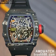 RICHARD MILLE RM035-02 NTPT APSF 1:1 Best Edition Black Rubber Strap RMAL1 Super Clone  (Free Sprung)