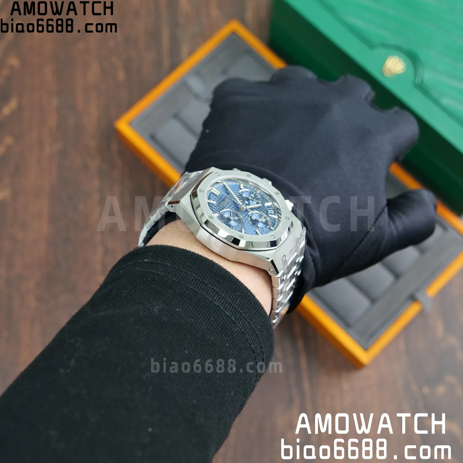 AP Royal Oak Chrono 26240 SS DDF 1:1 Best Edition Blue Dial on SS Bracelet DD4401 Super Clone V2 121 df1dd02649d508f 阿默表行AmoWatch