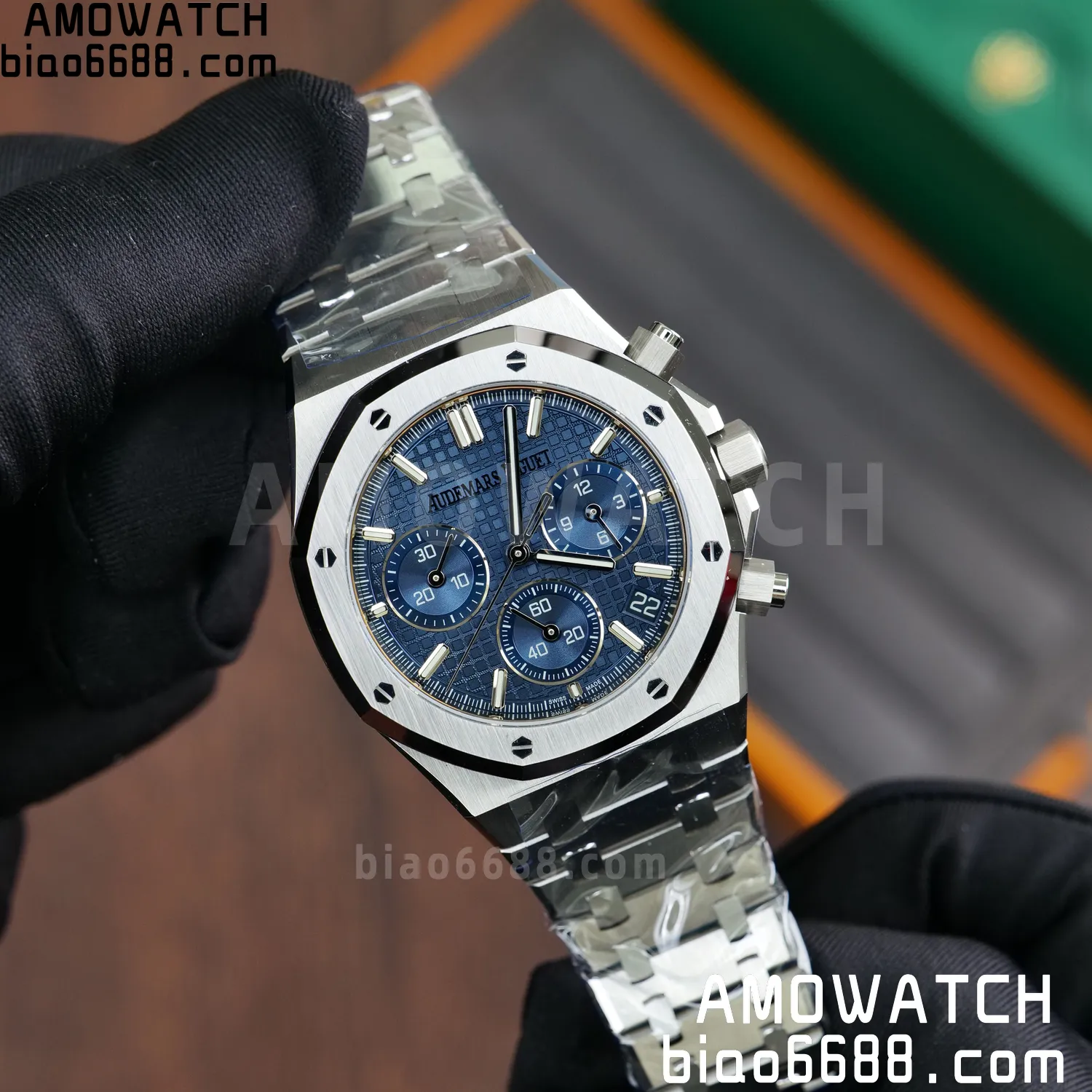 AP Royal Oak Chrono 26240 SS DDF 1:1 Best Edition Blue Dial on SS Bracelet DD4401 Super Clone V2 87 e1f7c29d6d12f9b 阿默表行AmoWatch