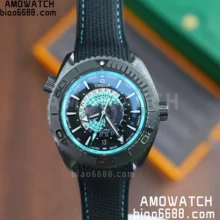 OMEGA Planet Ocean 45.5mm GMT Worldtimer Real Ceramic VSF 1:1 Best Edition Black/Blue SA8938 Super Clone