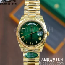 Rolex Day Date 40 YG 228238 ARF 1:1 Best Edition Green Ombre Roman Dial VR3255 (Weighted) V3