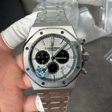 AP Royal Oak Chrono 26331 SS APSF 1:1 Best Edition White/Black Dial on SS Bracelet A2385