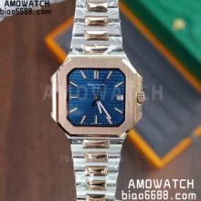 PP Cubitus 5821 SS/RG DF Best Edition Blue Dial on SS/RG Bracelet SA330 Super Clone