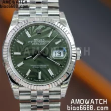 Rolex DateJust 36 SS 126234 VSF 1:1 Best Edition 904L Steel Green Leaf Dial on Jubilee Bracelet VS3235