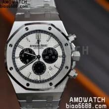 AP Royal Oak Chrono 26331 SS APSF 1:1 Best Edition White/Black Dial on SS Bracelet A2385