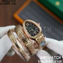 BVLGARI SERPENTI 101814 RG BVF 1:1 Best Edition Black Dial on RG Bracelet ETA Quartz