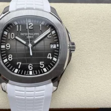 PP Aquanaut 5167 SS DDF 1:1 Best Edition Gray Dial on White Rubber Strap DD330