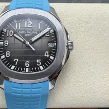 PP Aquanaut 5167 SS DDF 1:1 Best Edition Gray Dial on Blue Rubber Strap DD330