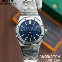 AP Royal Oak 15510 SS TOP 1:1 Best Edition Blue Dial on SS Bracelet SA4302 Super Clone