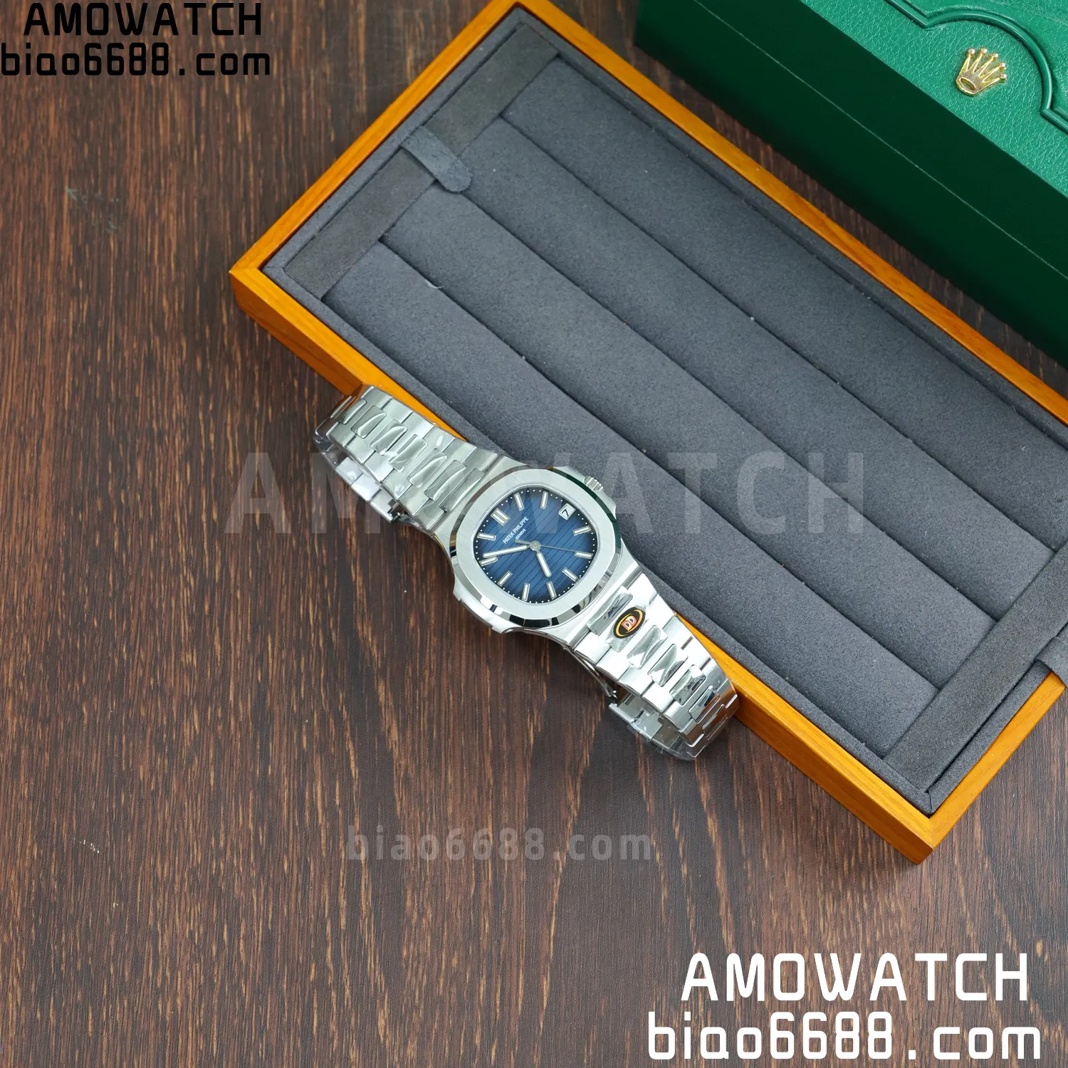PP Nautilus 5811 DDF 1:1 Best Edition Blue Textured Dial on SS Bracelet DD330 Super Clone (Weighted) 70 0d2a9160033e7c2 阿默表行AmoWatch
