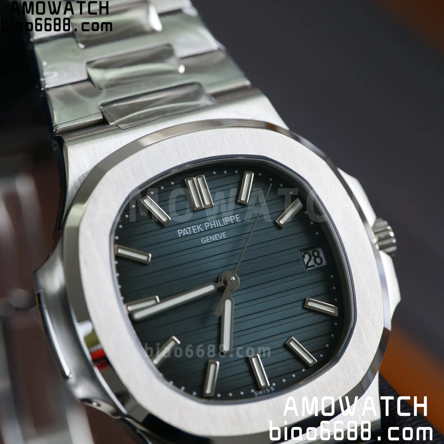 PP Nautilus 5711 DDF 1:1 Best Edition Blue Dial on SS Bracelet DD324 Super Clone V2 84 0eb66bb79b2a235 阿默表行AmoWatch