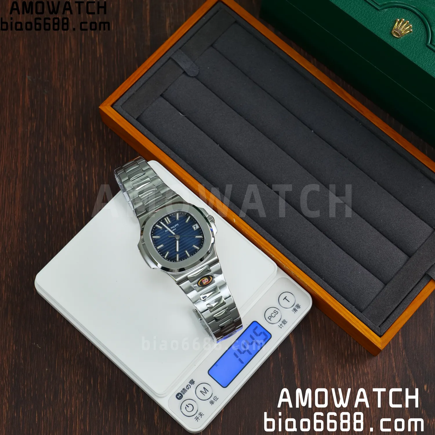 PP Nautilus 5811 DDF 1:1 Best Edition Blue Textured Dial on SS Bracelet DD330 Super Clone (Weighted) 69 14dadc9a52f99f6 阿默表行AmoWatch