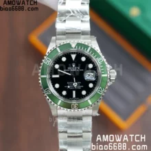 Rolex Submariner 16610 LV Green No Rehaut Engraving 904L Steel TMF 1:1 Kermit Best Edition on SS Bracelet SH3135