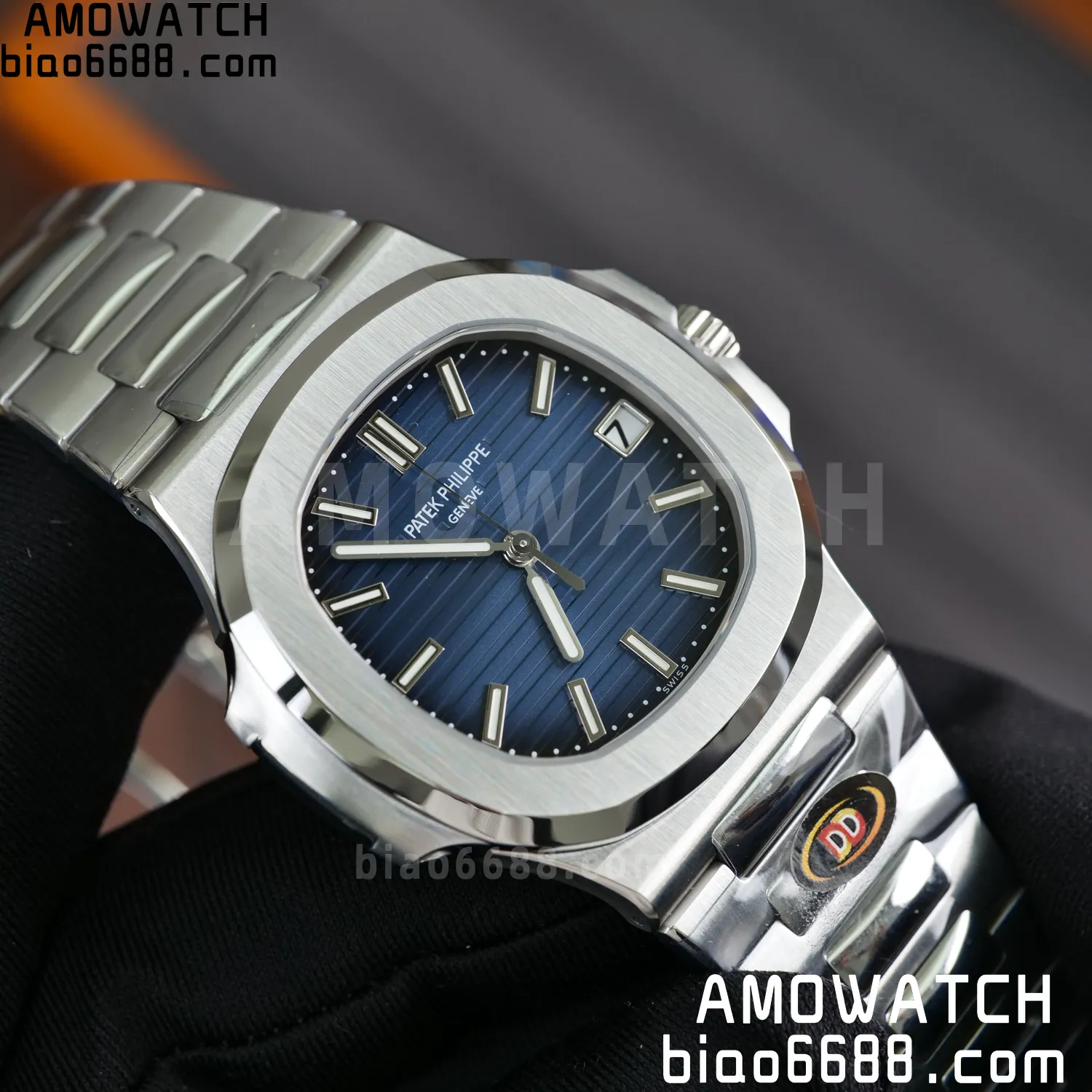 PP Nautilus 5811 DDF 1:1 Best Edition Blue Textured Dial on SS Bracelet DD330 Super Clone (Weighted) 81 320158e8caf1d78 阿默表行AmoWatch