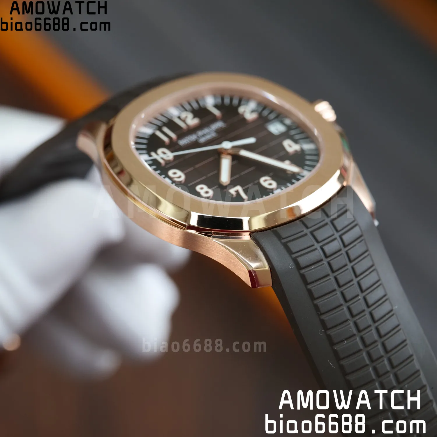 PP Aquanaut 5167 RG DDF 1:1 Best Edition Brown Dial on Brown Rubber Strap DD330 Super Clone (Weighted) 74 3c80ed5c206c9de 阿默表行AmoWatch